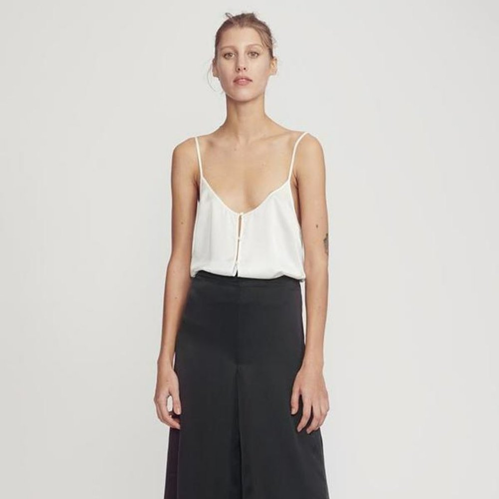 NWT Silk Laundry 100% Silk Button Cami